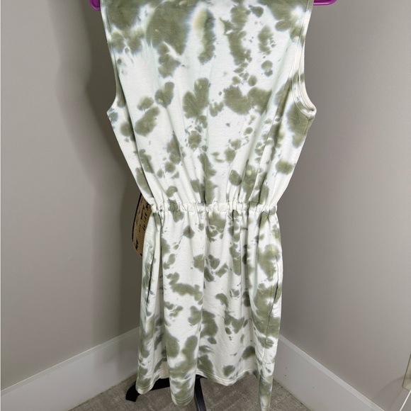 Green Tie-Dye Sleeveless Dress terry cloth - Picture 5 of 6